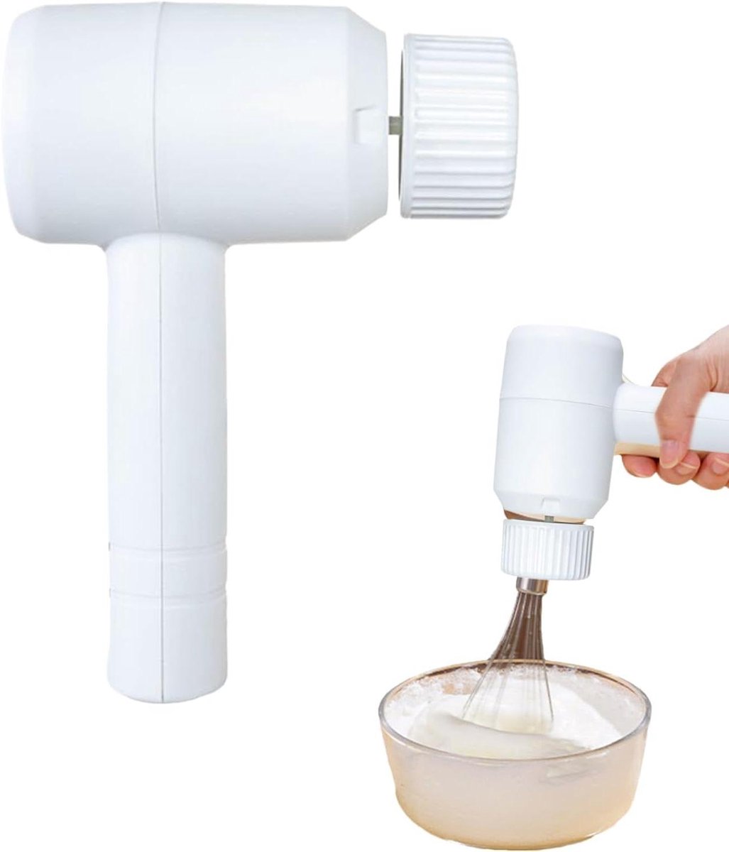 Elektrische Opklopstaaf - Mixer Roerstaaf - Dranken Bereiden - Snel Mengen - 20.5 cm - Wit