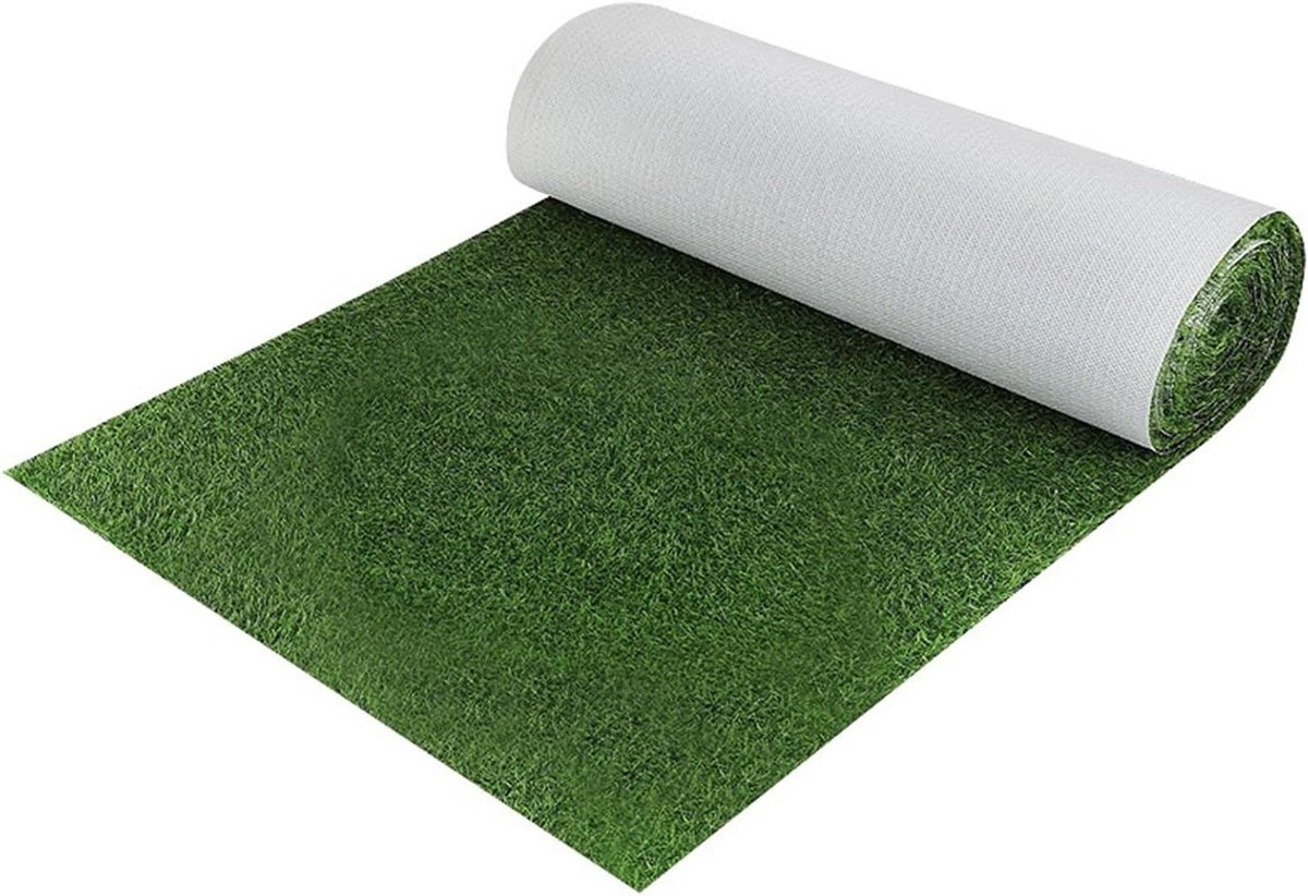 Kunstgras Mat - Nep Gras Tapijt - Binnen en Buiten - Hoge Temperatuur Bestendig - 1 x 300cm - Groen