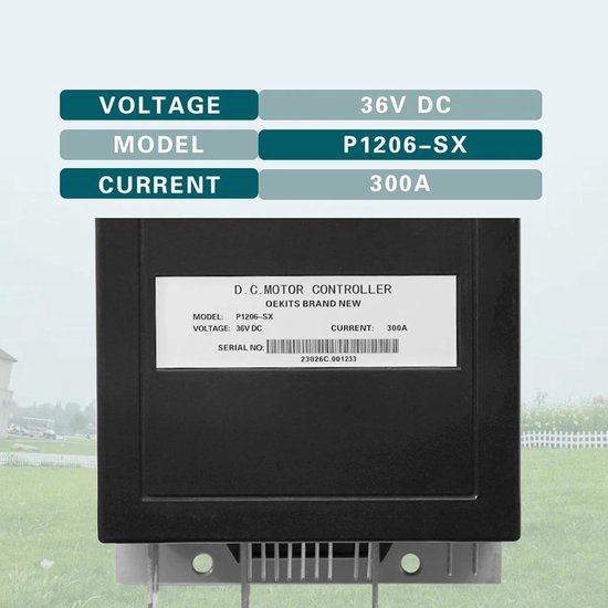 Elektrische Kar Controller - Snelheidsregelaar Golfkar - Soepel Rijden - Temperatuurdetectie - 36V 300A - Zwart — afbeelding 2
