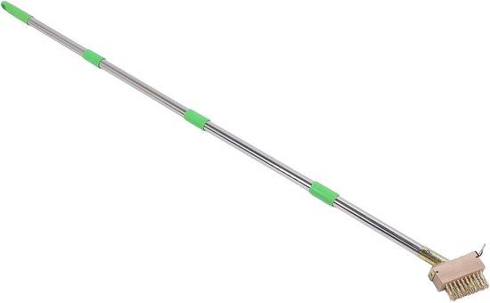 Onkruidverwijderaar Terras - Mosverwijderaar Voegen - Terras Onderhouden - 2-in-1 Staalborstel Schraper - 148 cm Lengte - Grijs — afbeelding 4
