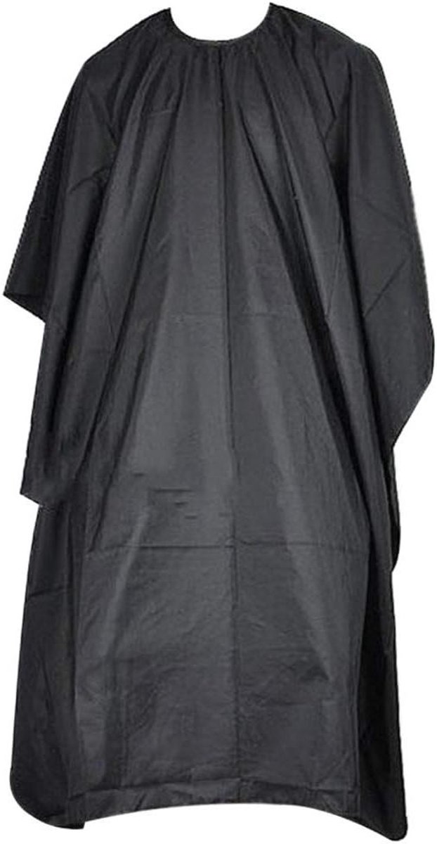 Salon Cape - Kappersmantel Set - Haar Knippen - Eenvoudig Schoon - 140x95cm - Zwart