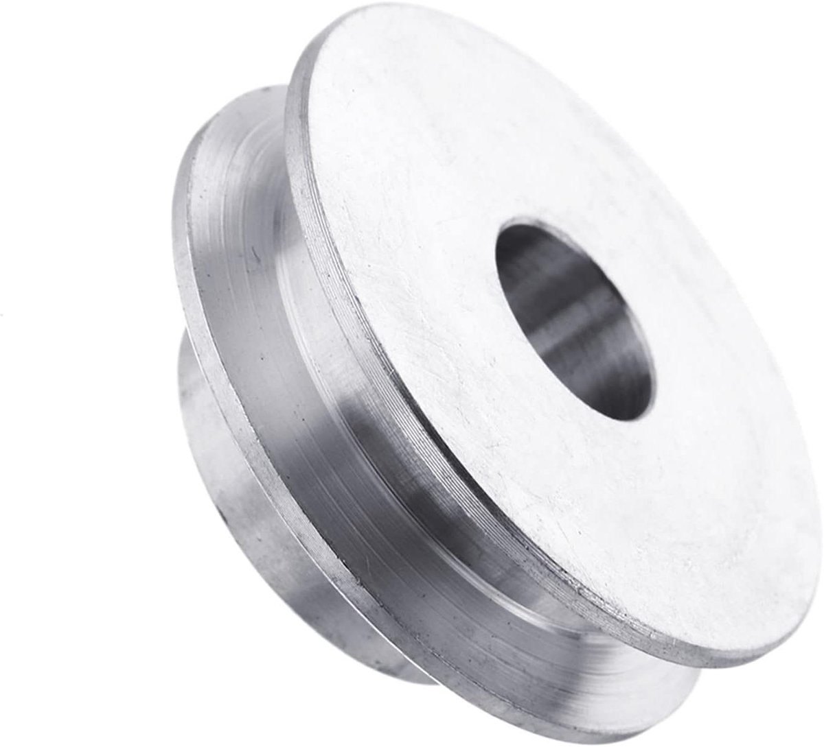 Enkele Groef Katrol - Aluminium Wiel - 3D Printer Bouwen - Stevig Duurzaam Materiaal - 40mm Buiten Diameter - Zilver