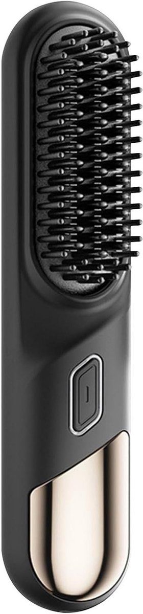 Draadloze Stijltang Borstel - Stijlkam USB Oplaadbaar - Haar Stijlen Onderweg - 4 Temperatuurinstellingen - 210x46.5x32mm - Zwart
