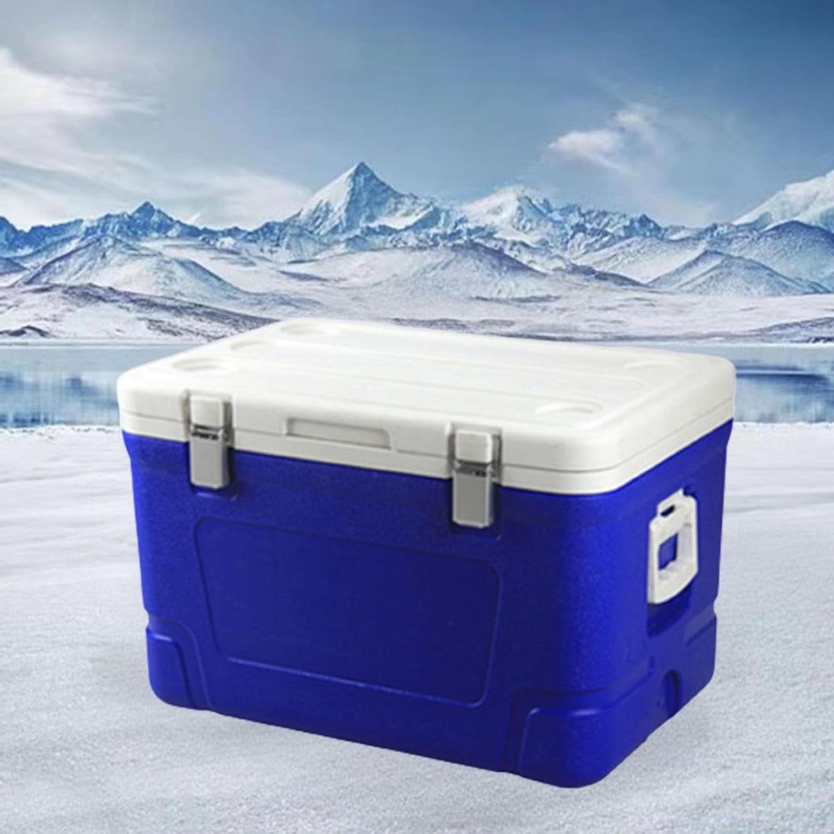Geïsoleerde Voedseldoos - Koelbox Outdoor - Buitenactiviteiten - Geavanceerde Isolatie - 56 Liter - Blauw