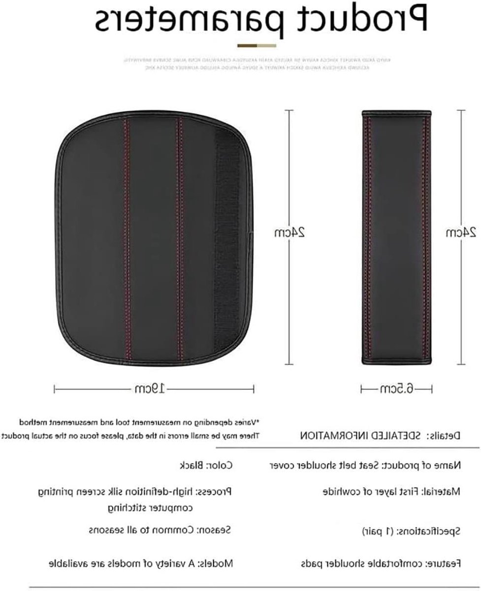 Gordelbekleding Set - Schouderkussens - Comfortabel Rijden - Verlicht Druk - 2 Stuks - Zwart