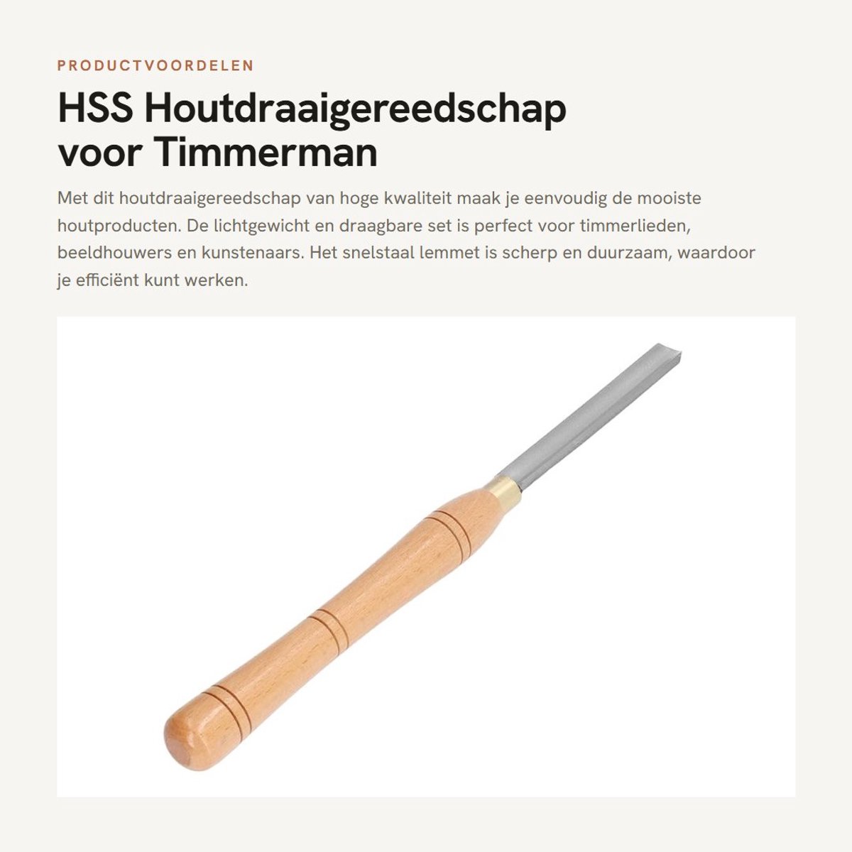 Dailygoods- Draaigereedschap HSS Snelstaal - Hout Draaibank - Draagbaar - Lichtgewicht - Scherp - Duurzaam - Houtdraaiguts