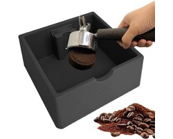 Espresso Klopbox - Koffiedik Bak - Espresso Afval Beheer - Schokabsorberend Siliconen - 1.5 Liter - Zwart