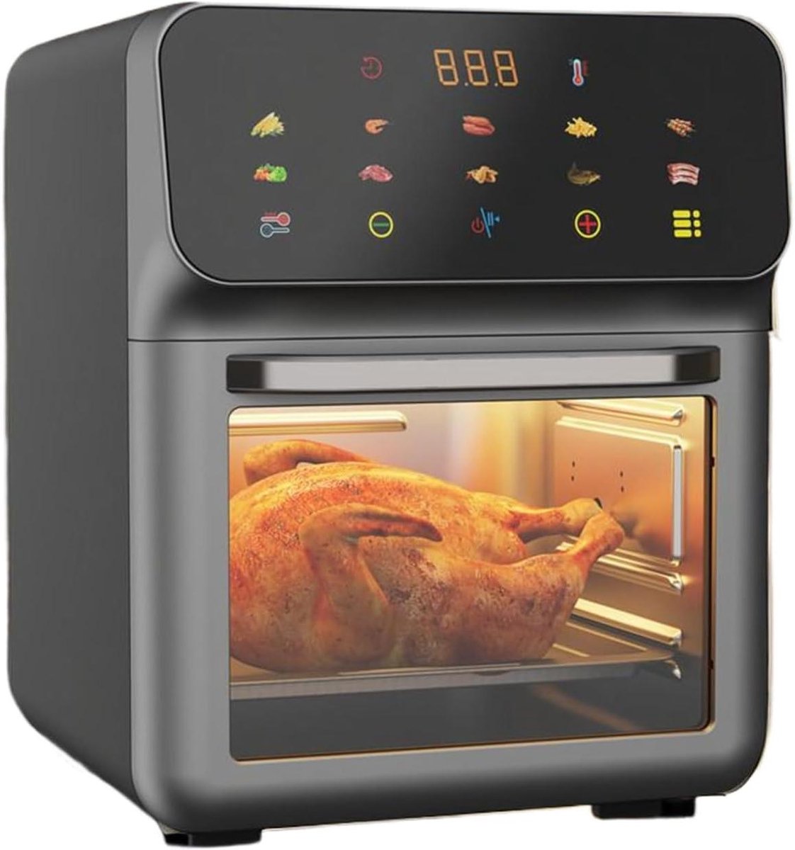 Tafeloven Heteluchtfriteuse - Combi-apparaat Keuken - Thuis Culinair Genot - Gelijkmatige 3D Luchtstroom - 15 Liter Capaciteit - Zwart