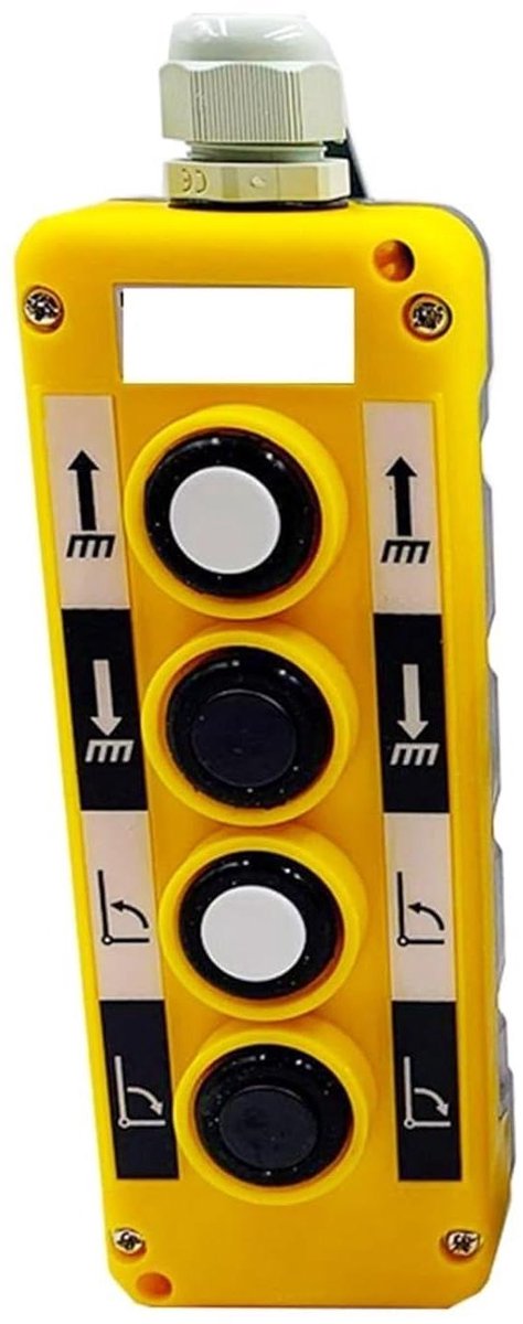 Kraanwagen Controller - Afstandsbediening Schakelaar - Industriële Bediening - Waterdicht IP65 - 500 g - Grijs