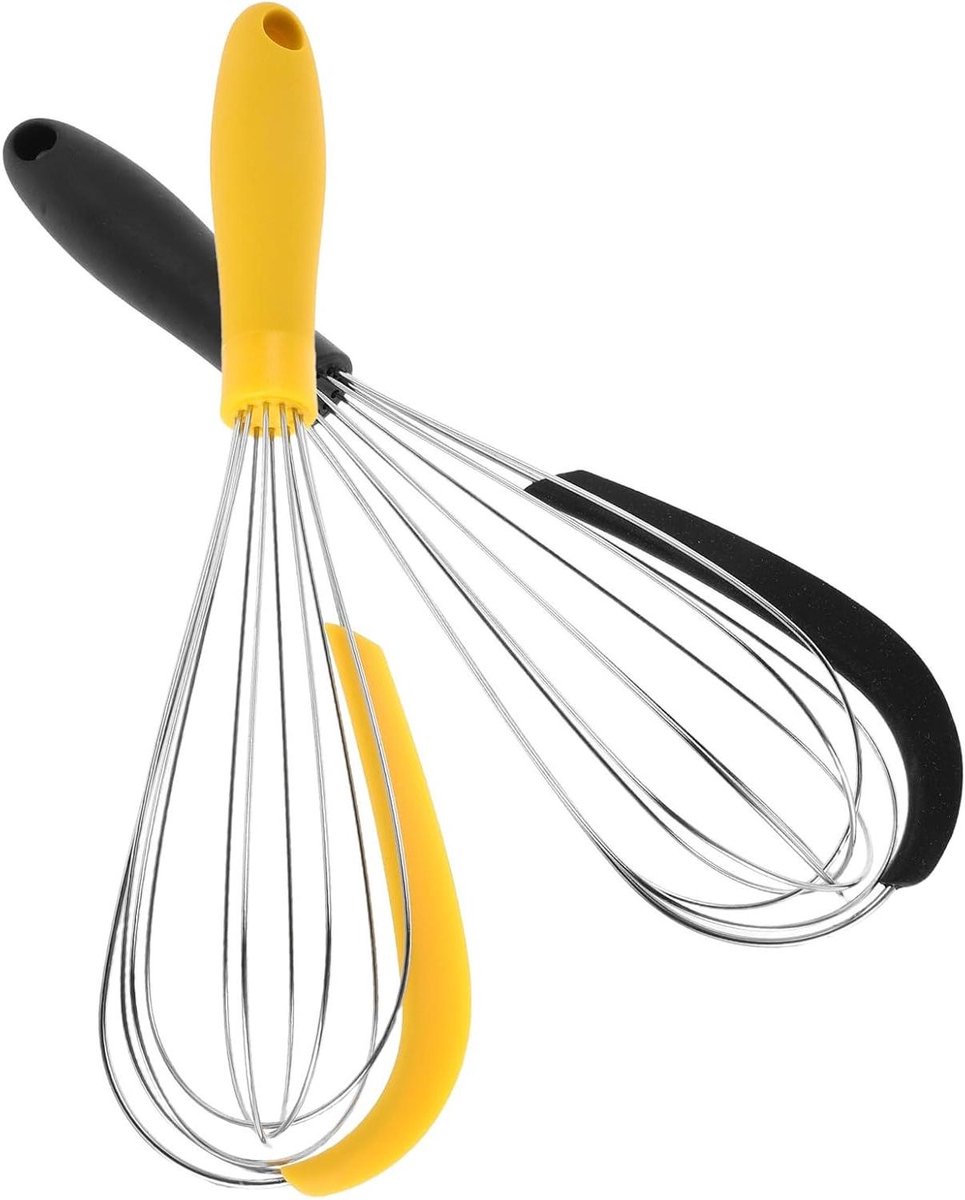 Eierklopper Set - Handmixer Keuken - Beslag Maken - Roestvrij Staal - 2 Stuks - Diverse Kleuren