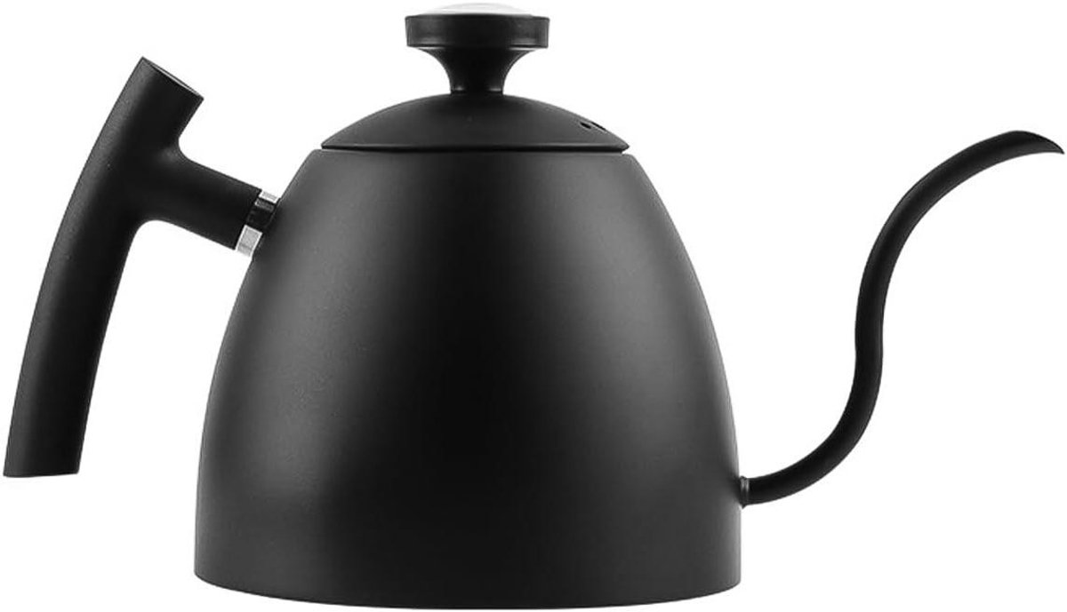 Giet over ketel - Zwanenhals waterkoker - Koffie en thee zetten - Met ingebouwde thermometer - 1500 ml - Zwart