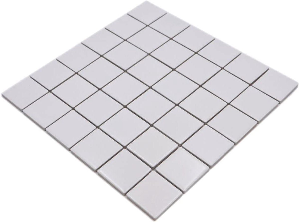 Keramische Mozaïektegels - Mozaïekmatten Wit - Wandafwerking - Matte Afwerking - 300x300 mm - Wit