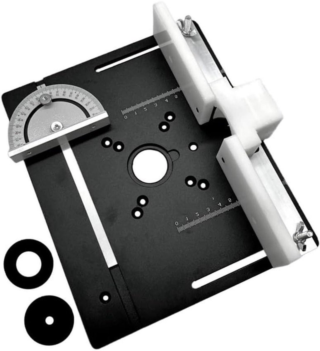 Router Lift Kit - Houtbewerking Inzetplaat - Precisie Houtbewerking - Aluminiumlegering Constructie - Voor 65mm Motor - Zwart