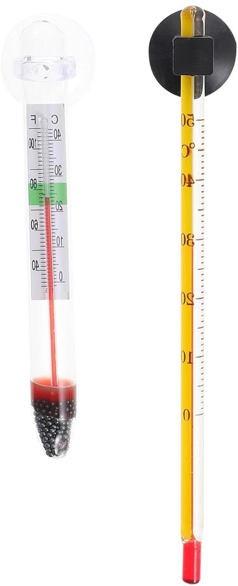 Aquarium Thermometers - Water Temperatuur Meter - Aquarium Onderhoud - Duidelijke Schaal - 4 Stuks - Diverse Kleuren