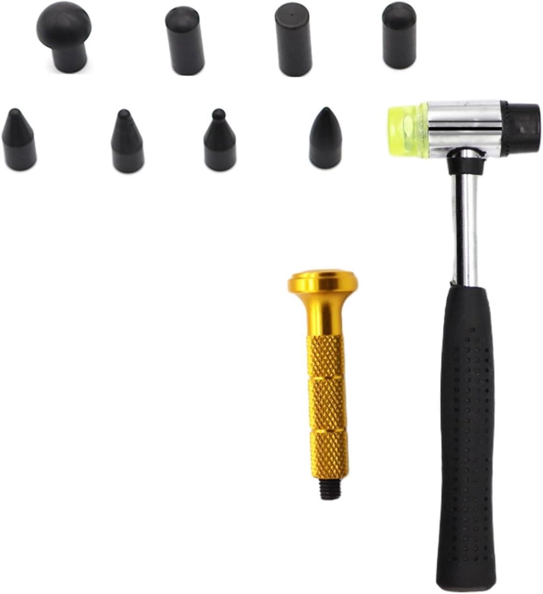 Deukverwijderingsgereedschap - Autoreparatie set - Carrosserie herstellen - Robuuste integratie - 21 cm pakket - Geel