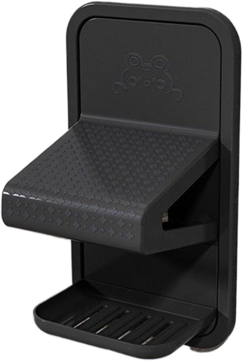 Douche Kruk - Voetensteun Scheren - Comfortabel Verzorgen - Boorvrije Installatie - 22 x 10 x 22 cm - Donkergrijs