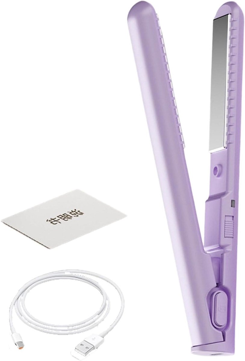 Draagbare Stijltang - Krultang Reis - Haar Stylen - Draadloos USB Oplaadbaar - 18 cm - Wit