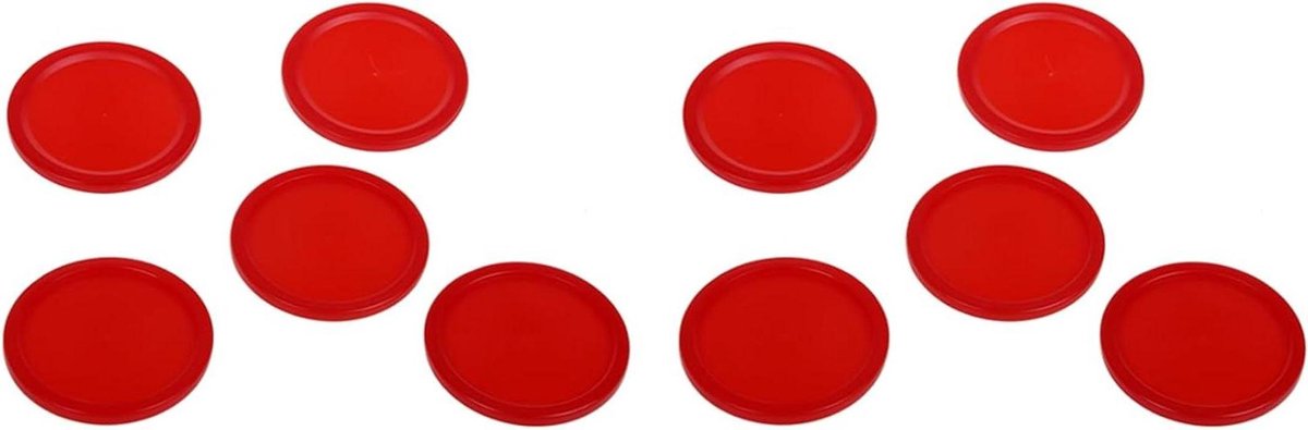 Mini Air Hockey Pucks - Tafel Hockey Ballen - Spelplezier Thuis - Hoge Kwaliteit ABS - 50 mm Diameter - Rood