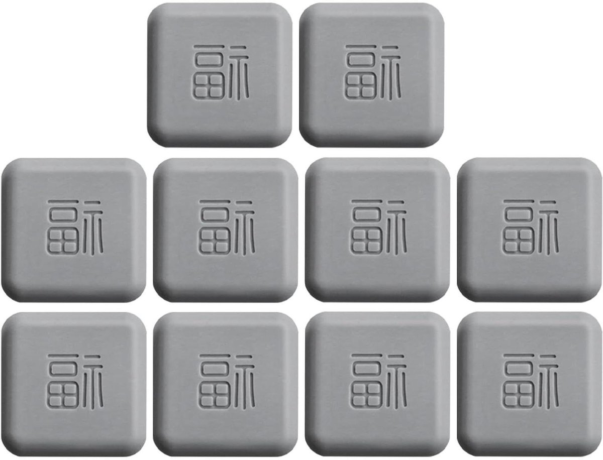 Deurknopbeschermers 10 Stuks - Muurbumpers Deur - Muren Beschermen - Zelfklevend Sterke Lijm - 4.5X4.5X1CM - Grijs