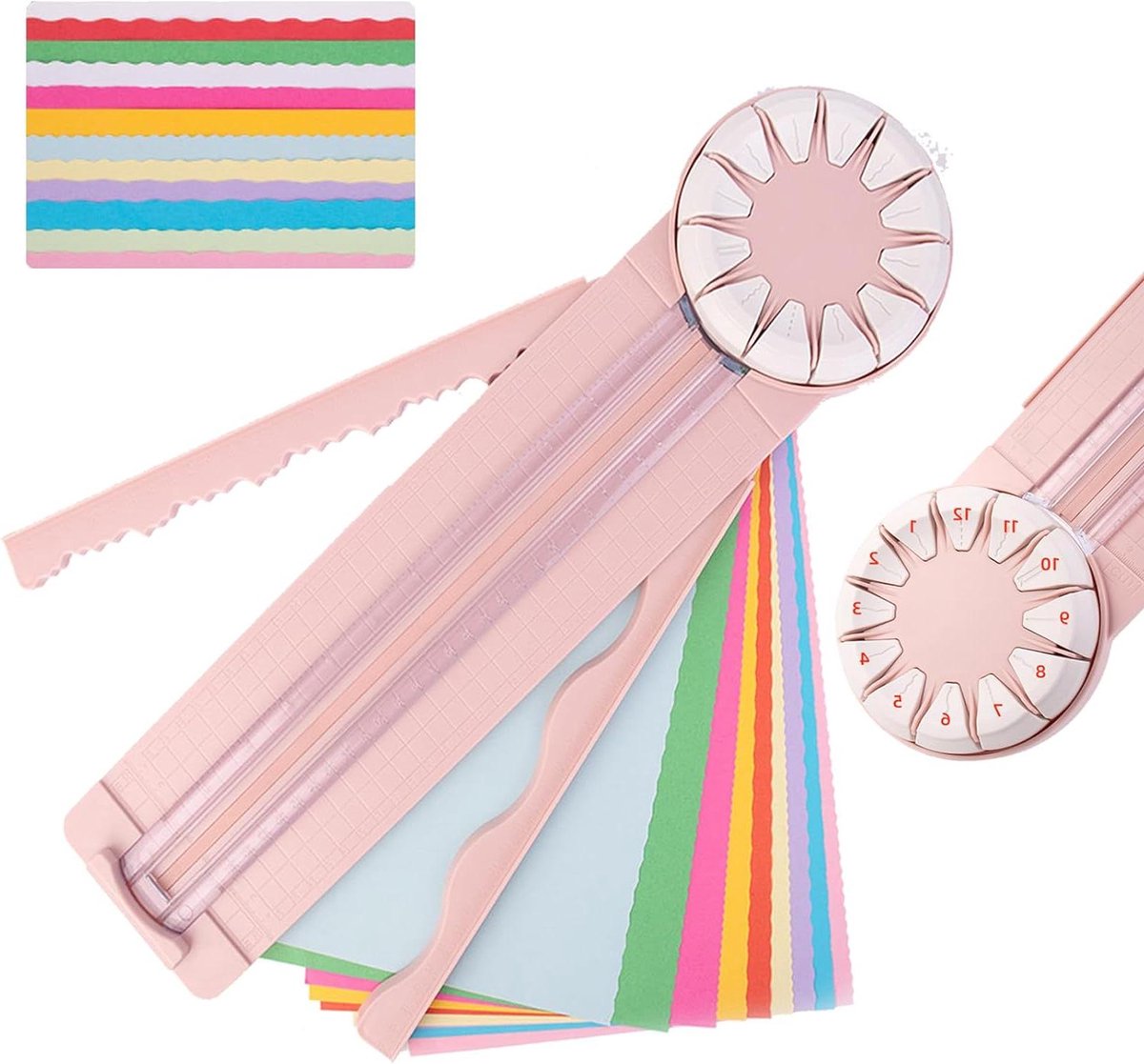 Papier Snijder - Craft Snijder - Hobby Projecten - 12 Snijkoppen - 46.8 cm - Roze