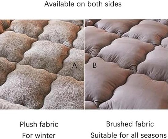 Dikke Vloermatras - Opvouwbare Futon - Extra Slaapplaats - Zacht Katoen Gevuld - 90 x 200 cm - Grijs — afbeelding 3