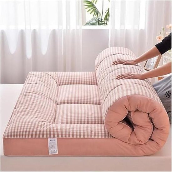Opvouwbare Matras - Oprolbed Futon - Comfortabel Slapen - Lichtgewicht Draagbaar - 90 x 200 cm - Grijs — afbeelding 5