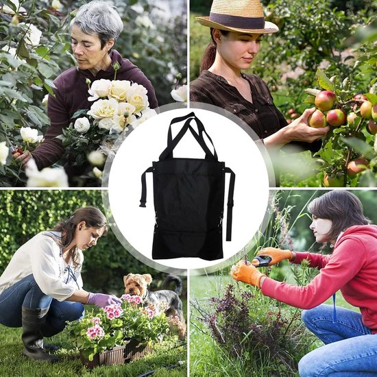 Fruit Pluktas - Opbergschort - Tuinieren en Oogsten - Waterdicht Polyester - 64 x 49 cm - Groen — afbeelding 3