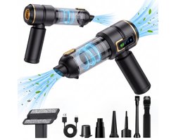 Fokelyi Auto Stofzuiger Draadloos - Handstofzuiger - Zuigen & Blazen - Air Duster - Kruimeldief - Oplaadbaar - Zuigen & Blazen - Nat & Droog