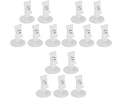 Aquarium Zuignappen - Voerklemmen Clips - Vissen Voeren - Met Klem - 30 stuks - Transparant