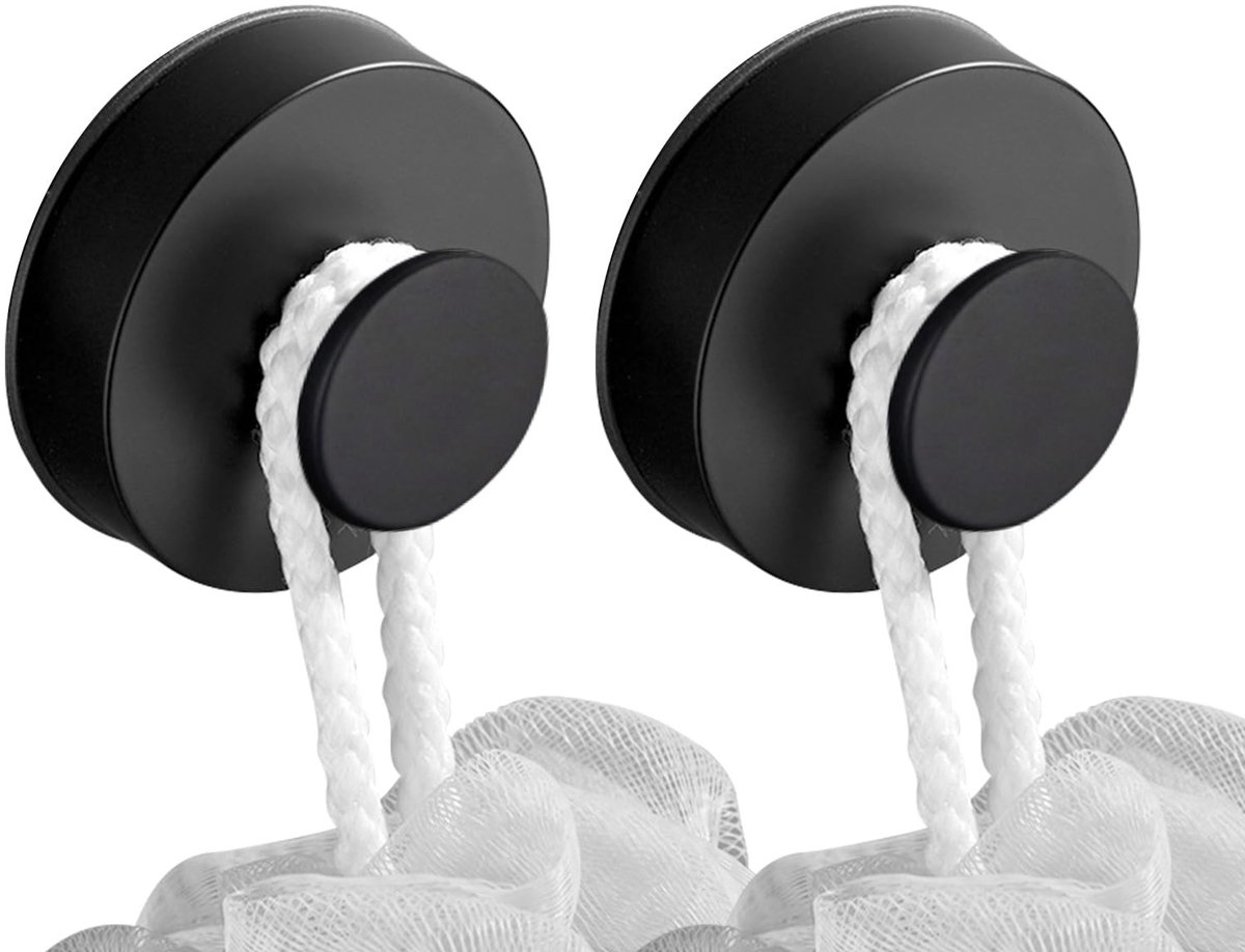 Dailygoods- Zuignaphaken 2 Stuks - Extra Sterk - Waterdicht - Herbruikbaar - Draagvermogen 3 kg - 65 x 33 mm - Zuignap