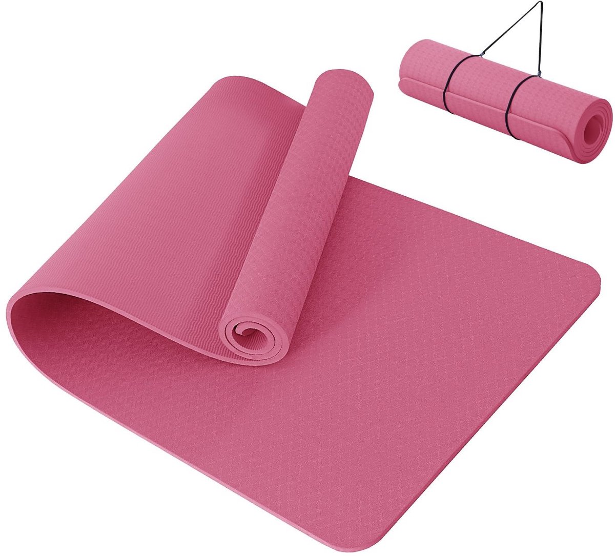 Dailygoods- Yogamat Extra Dik 10 mm - Antislip Fitnessmat - Oefenmatje Yoga - TPE Materiaal - Veilig en Comfortabel - 183x61 cm - Oefenmat