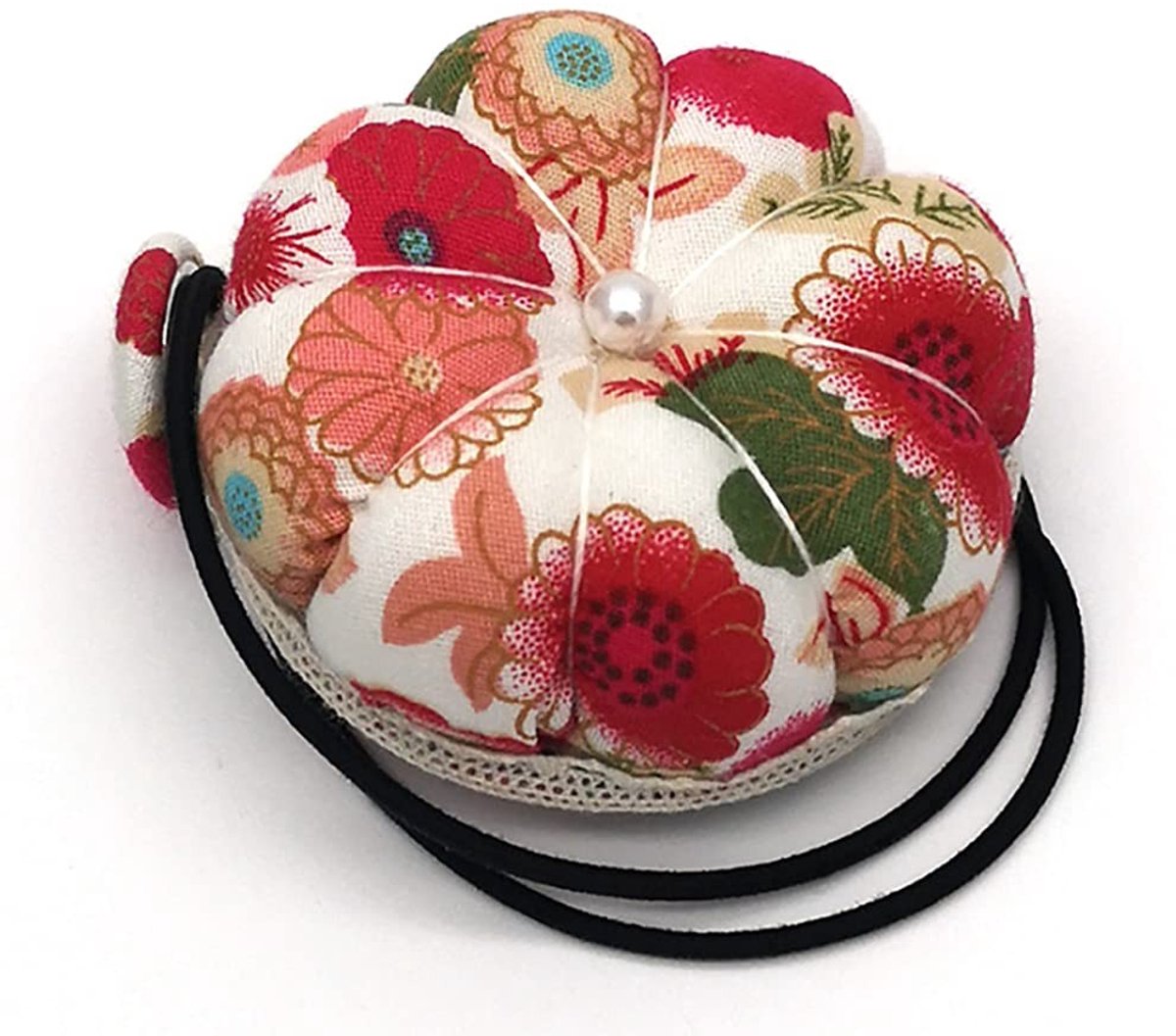 Dailygoods- Polskussentje 2 Stuks - Speldenkussen met Polsband - Multifunctioneel - Pompoenvorm - Handwerk - Verhoogt Productiviteit