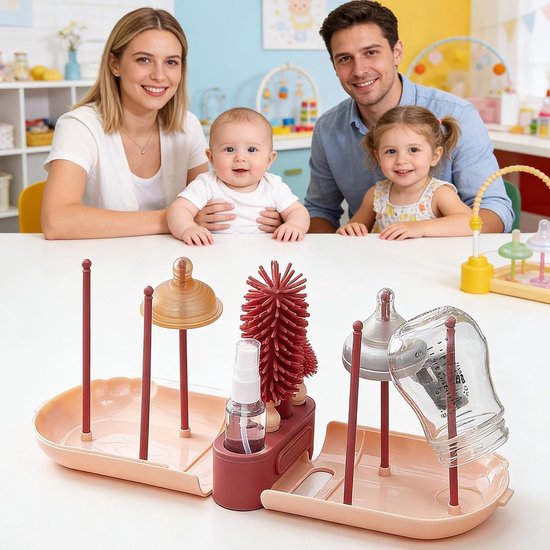 Kinder Flessenreinigingsset - Multifunctionele Complete Opbergdoos Schoonmaakset - Kinderfles Wasset, voor Volwassenen Liefhebbers Families Vrouwen Moeder Vrouw — afbeelding 2