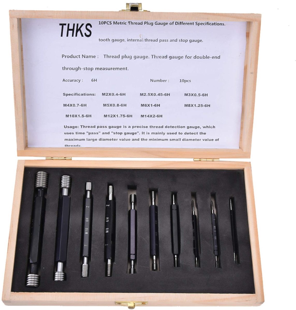 Dailygoods- Draadplugmeter 10-delig - Hoge Nauwkeurigheid - Metrische/Inch Draad - Handgereedschap - Limiet Draadplugmeter - Optionele Stijl - Draadmeetinstrument
