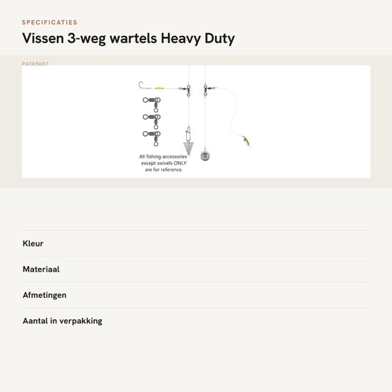 Dailygoody - Vissen 3-weg wartels - 50 stuks - Heavy Duty visgerei haak connector - 1/0*1-97LB - Draaibaar - Geschikt voor zoutwater en zoetwater van Merkloos — afbeelding 2