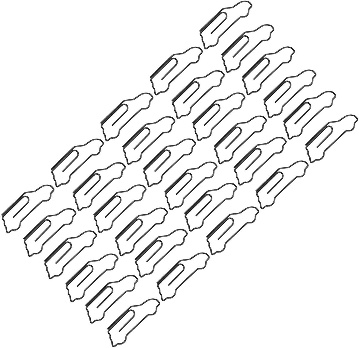 Dailygoods- Paperclips Auto Vorm - Grote Paperclips - 30 Stuks - Planner Paperclips - Ambachtelijke Decoratie - Kantoor/Huis Gebruik - Kantoorbenodigdheden