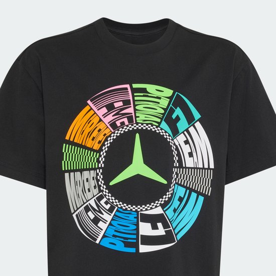 Adidas Performance Mercedes - Amg Petronas Formula 1 Team Lights On T-Shirt - Kinderen - Zwart van adidas Performance — afbeelding 2