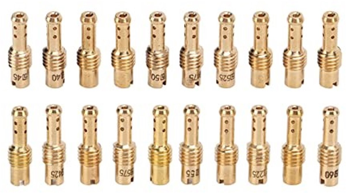 Dailygoods- Carburateur Vervangset Hoogwaardige Trage Pilot Jets - 20 Stuks - 12,5-60 mm - Brede Compatibiliteit - Metaal - Glad en Schoon - Pilotjet