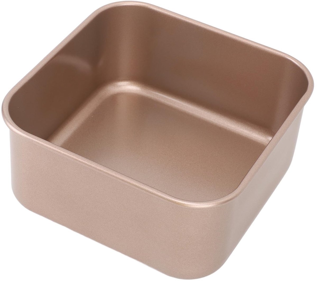 Dailygoods- Cakevorm - Diepe Vierkante Bakvorm - Antiaanbaklaag - Stapelbaar - Goudkleurig - Sterk en Stabiel Ontwerp - Bakpan