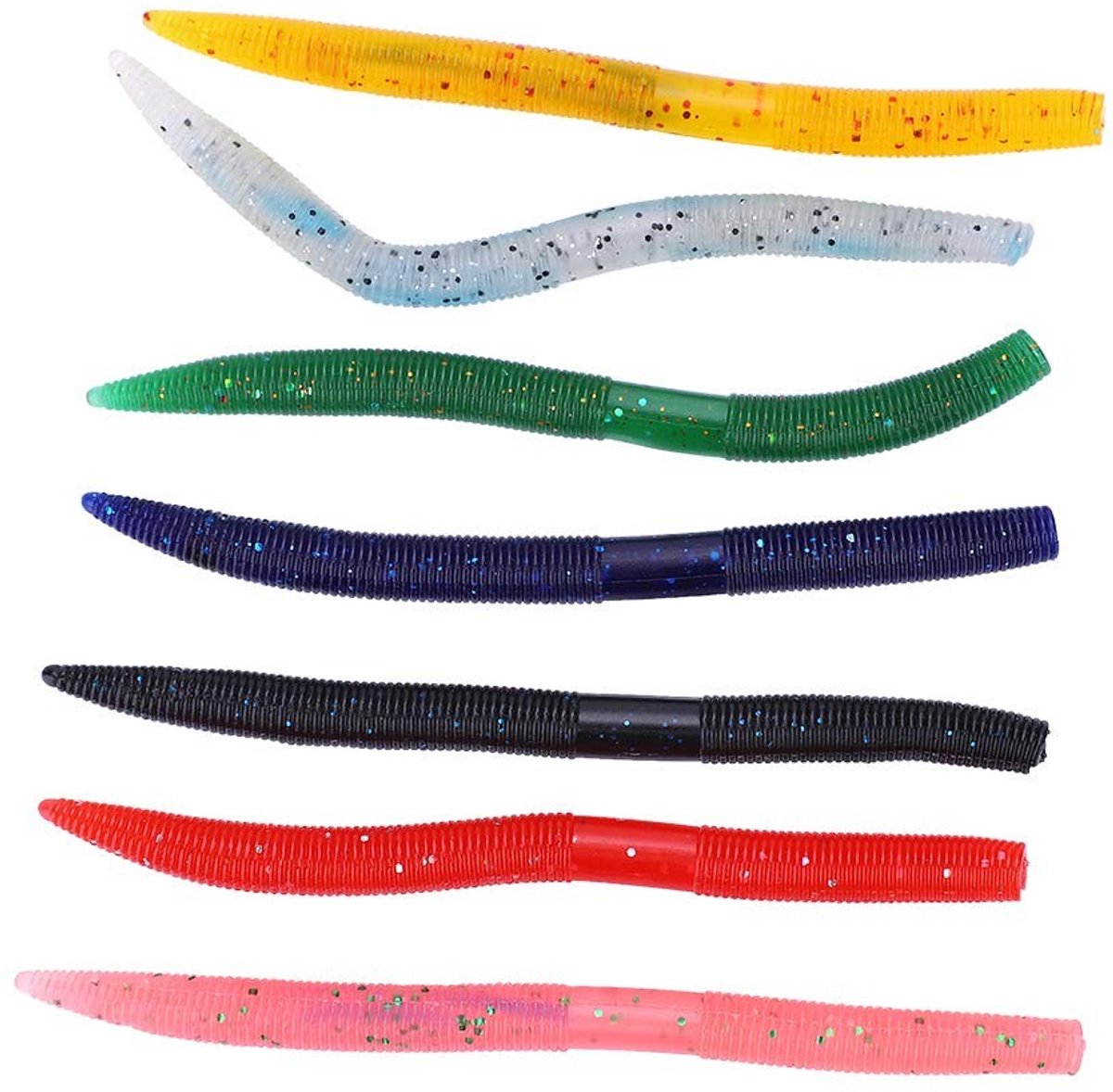 Dailygoods- Siliconen Vissenlokker 13,5 Cm - Lichtgewicht Kunstaas - Duurzaam en Zacht - Levensecht Ontwerp - Heldere Kleuren - Effectief voor Roofvis