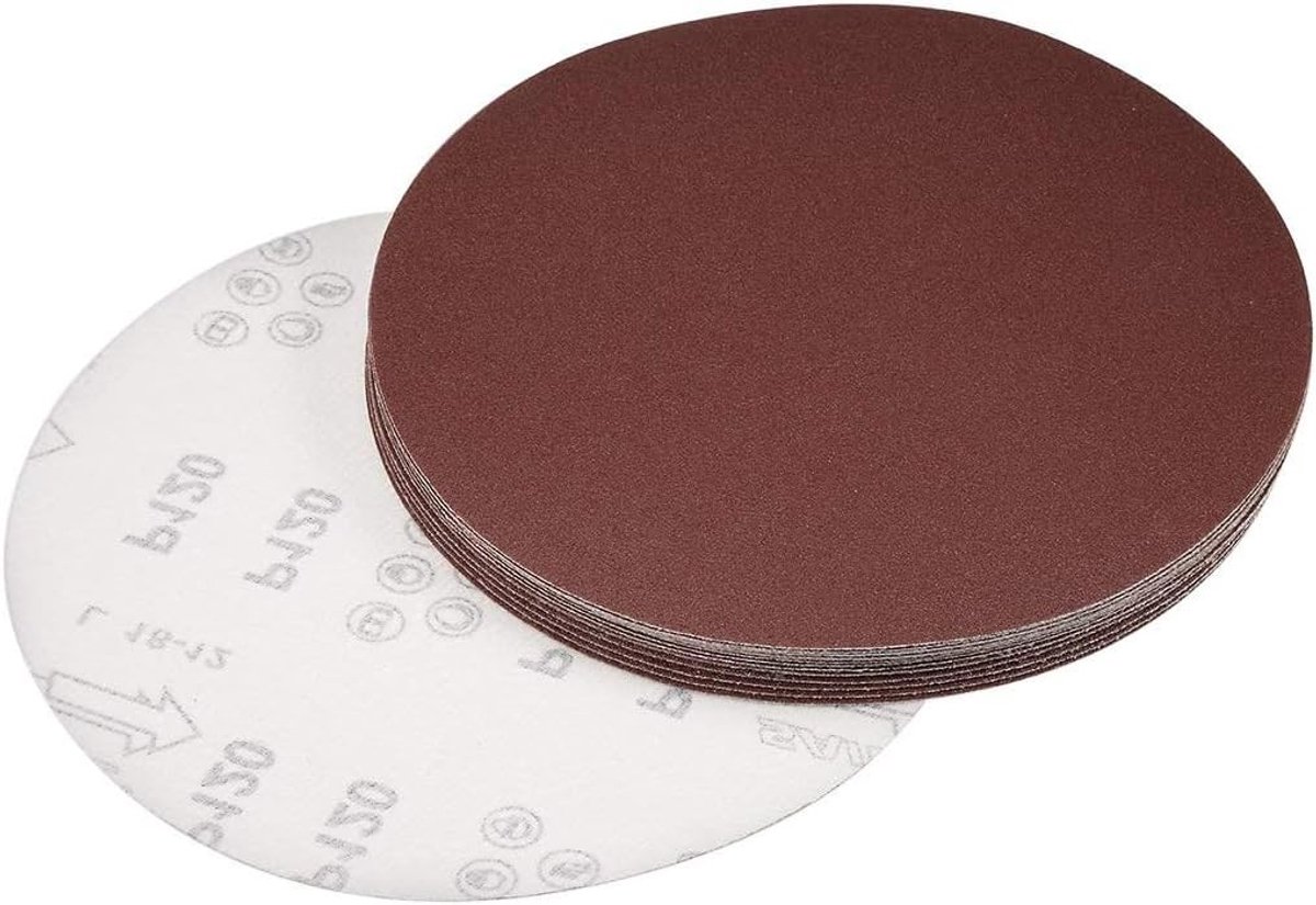 Dailygoods- Schuurschijven 200 mm - 15 Stuks - Aluminium Oxide - Antistatisch - Duurzaam - Scherp en slijtvast - Schuurpapier