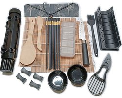 Sushi Maak Set - 21 Delige Sushi Maker Kit - Sushi Rol Set - Sushi Mallen En Accessoires - DIY Sushi Maakpakket - Inclusief Sushi Matten Eetstokjes En Borden