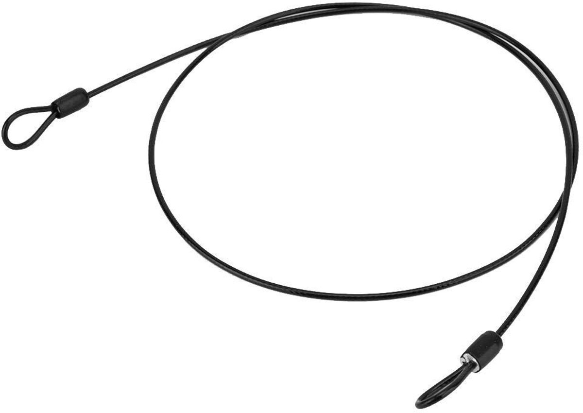 Dailygoods- Slotkabel 100 cm - Roestvrijstalen Kabel - Beveiligingskabel - Draagbaar - Dubbel Uiteinde - Bescherming voor Fiets/Tassen - Kabelslot