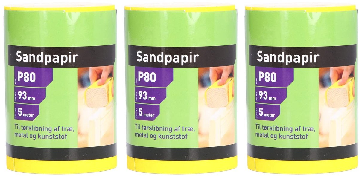 Dailygoods- Schuurpapier Rol 80 Grit - Keramisch Aluminiumoxide - Duurzaam - Voor Multiplex/Meubels/Textiel/Verf/Leer - Scherpe Zandkorrels - Lange Levensduur - Schuurrol