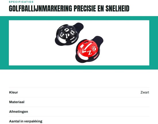 Dailygoods - Golfballijnmarkering - Precisie en snelheid - Perfecte lijnen - 6-stuk set - Golfbalmarkeringgereedschap - Geschikt voor golfers van alle van Dailygoods — afbeelding 2