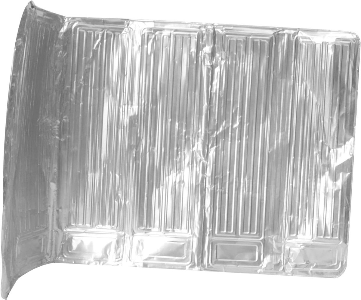 Aluminiumfolie Spatscherm Olie Afschermplaat Koken Beschermen Drie Panelen 90 x 50 cm Zilver