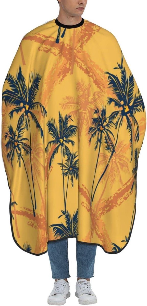 Kapperscape Tropisch - Haarknippen Cape - Bescherming Kapsel - Waterdicht Polyester - 168 x 140 cm - Tropische Print