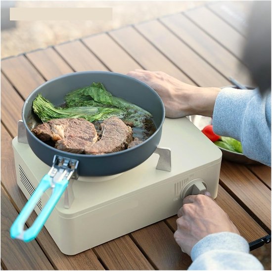 Kampeerfornuis Gas - Outdoor Kookplaat - Buiten Koken - Drukgevoelig Veiligheidsonderontwerp - 260x208x124mm - Fennel Groen — afbeelding 5