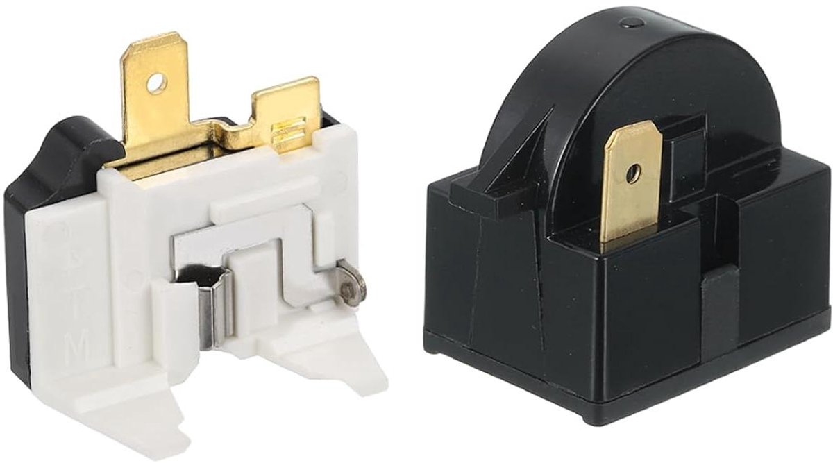 QUARKZMAN PTC Koelkast, startrelais, 4,7 ohm, 1 pin en 110V-1/4HP-middenterminal, vriezer, overbelastingsbeveiliging voor koelkast en compressor