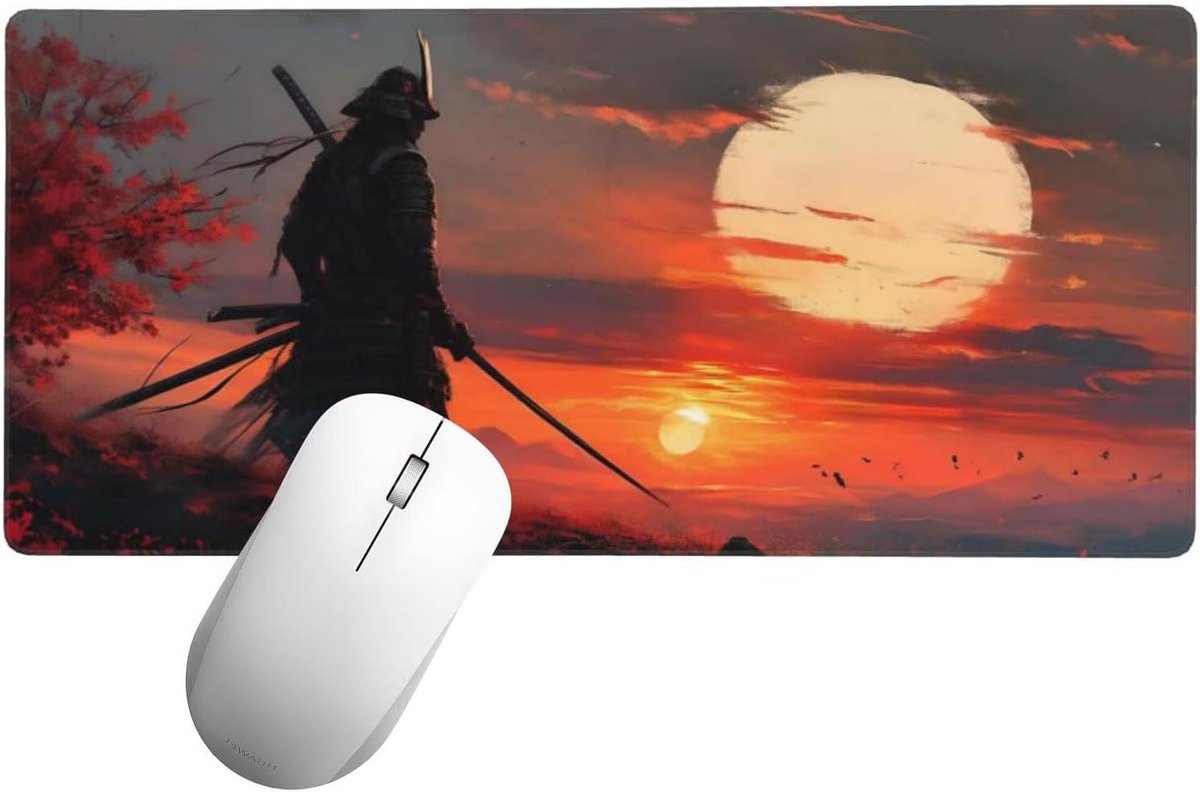 XXL Muismat - Bureauonderlegger - Comfortabel Werken - Gestikte Randen - 140 x 60 cm - Zonsondergang